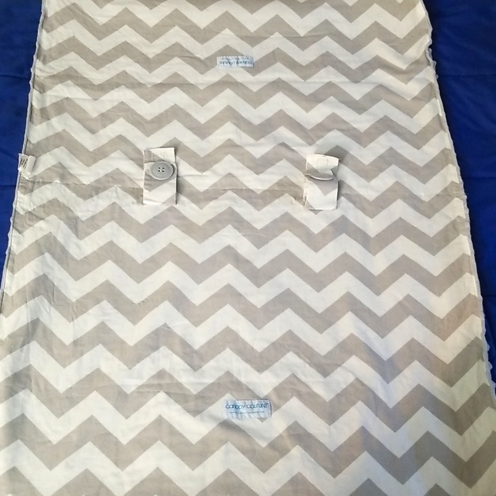 Carseat Canopy Cover, Chevron Gray